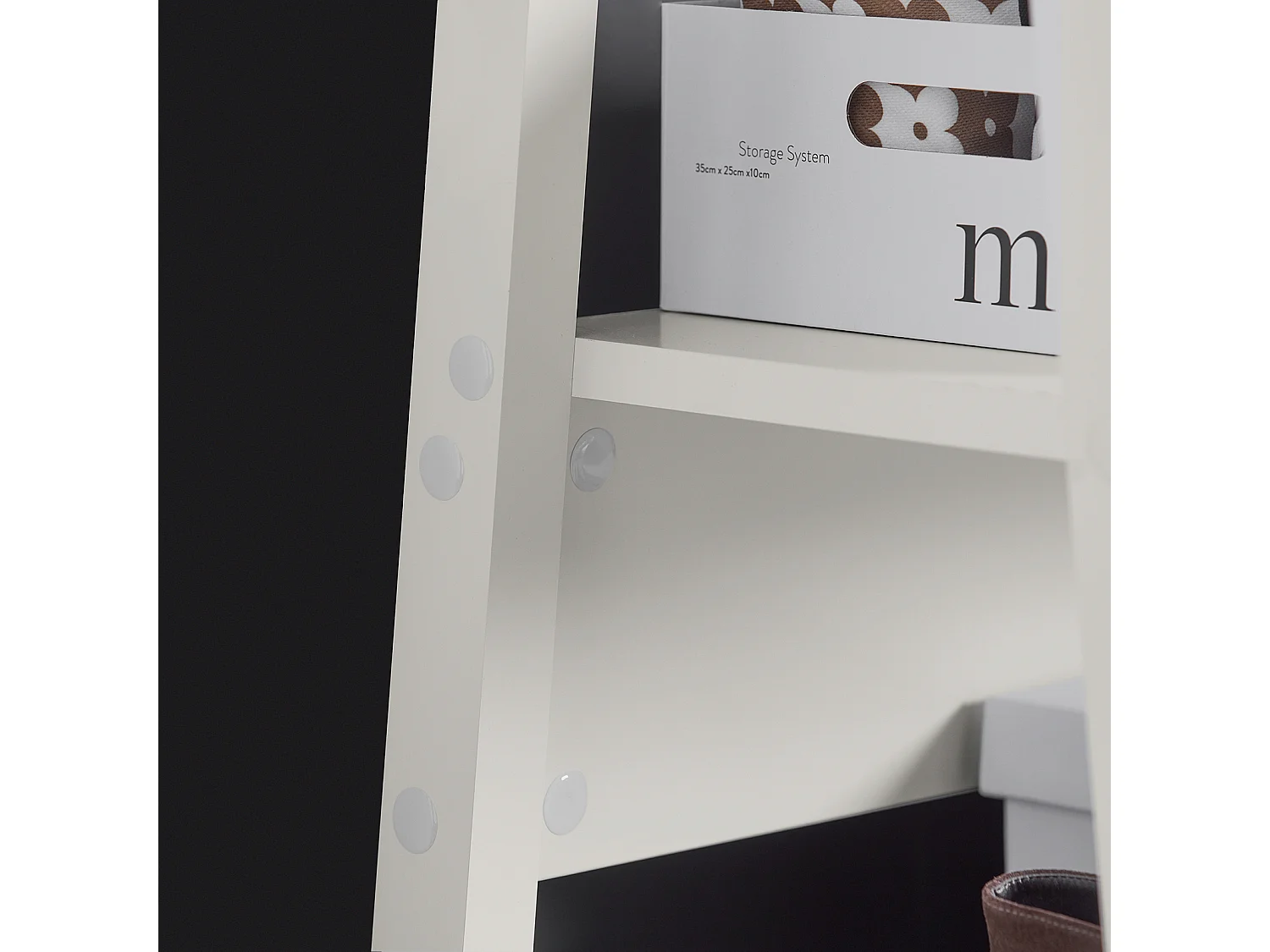 SoBuy guardaroba, appendiabiti con due ripiani colore: bianco FRG59-W