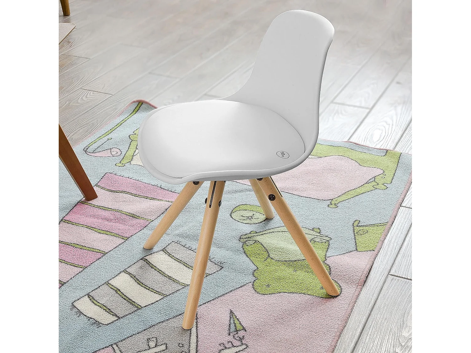 SoBuy Sedia per bambini,Stil sedia,in legno di faggio,bianco, FST46-W