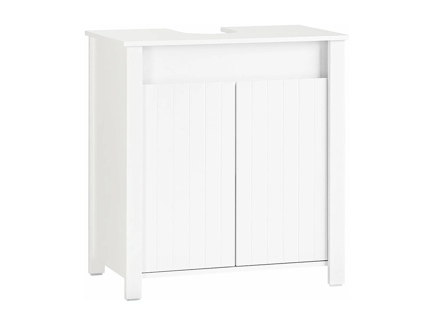 Mobile Sottolavabo Mobile Bagno Mobiletto Per Lavandino Bagno Bianco 60x34x65,5cm BZR101-W SoBuy