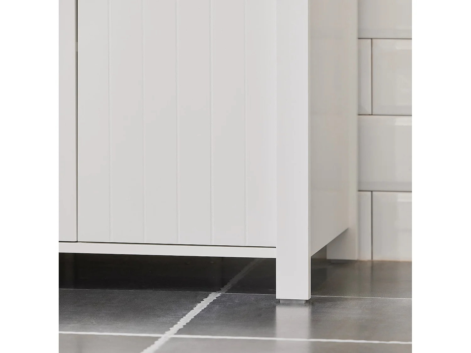 Mobile Sottolavabo Mobile Bagno Mobiletto Per Lavandino Bagno Bianco 60x34x65,5cm BZR101-W SoBuy