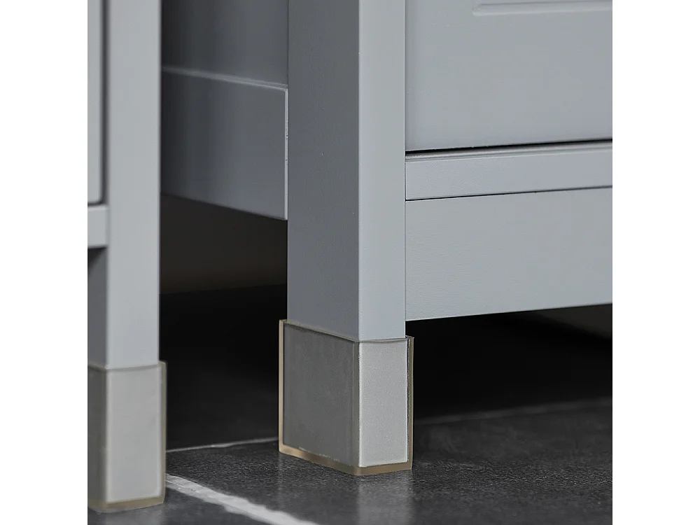 SoBuy RG128-II-SG Onderbouwkast Onderbouwkast Badkameronderbouwkast Afdekking anti-vochtigheid wastafelmeubel, Grijs