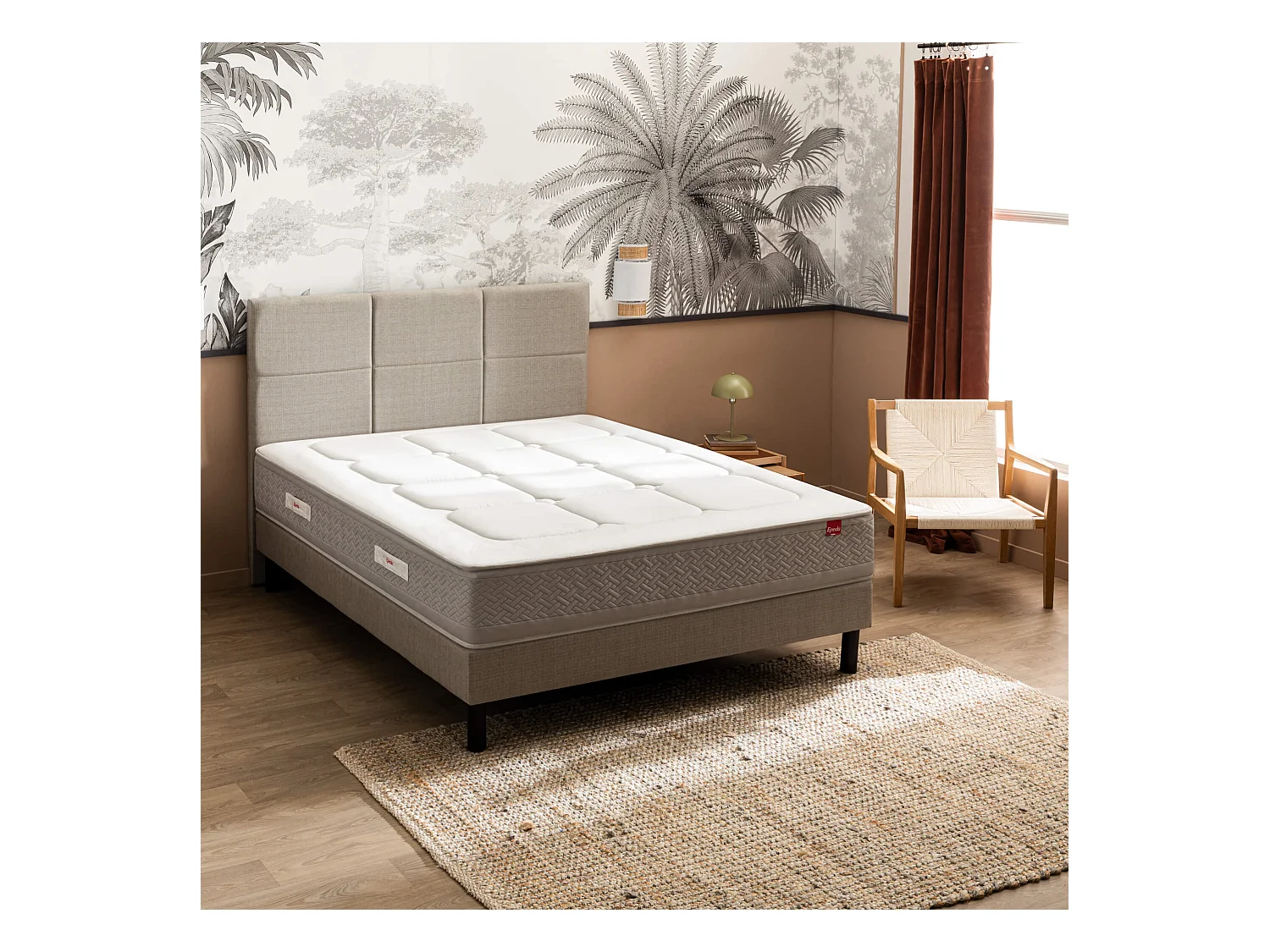 Matelas Epeda ressorts ensachés, mémoire de forme et laine L’Escapade 90x190