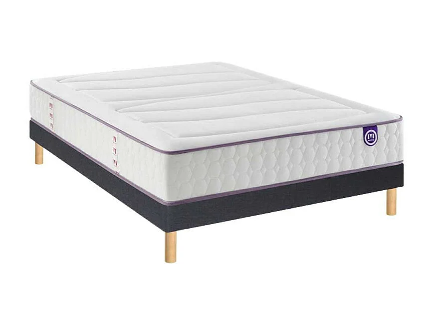 Ensemble Merinos Beauty Bed - 560 Ressorts ensachés + Sommier Confort Ferme 140x200