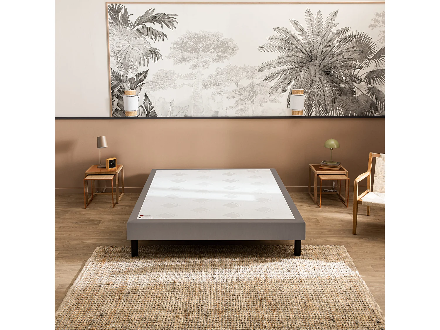 Sommier Epeda Nature Medium - Gris Souris 200x200 - Double Sommier