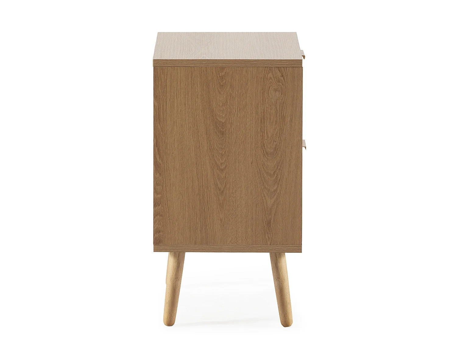 Comodino Lluvia 2 cassetti color rovere