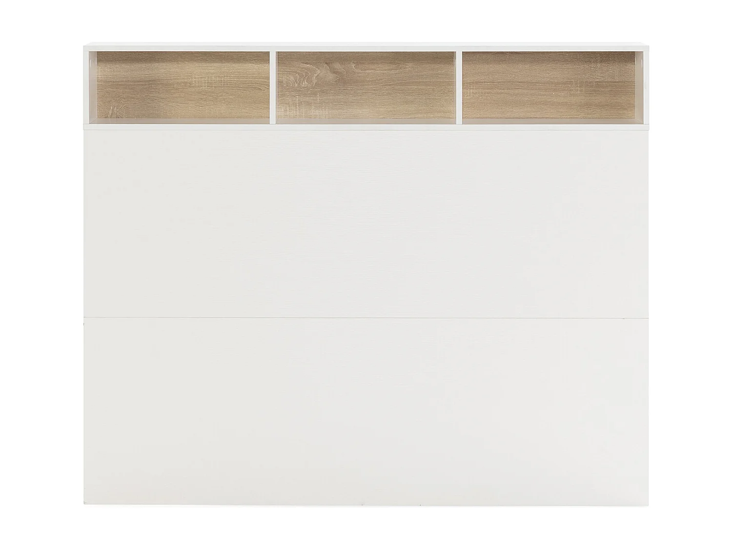 Tête de lit Zeus 145 cm blanc, 2 portes 9 trous