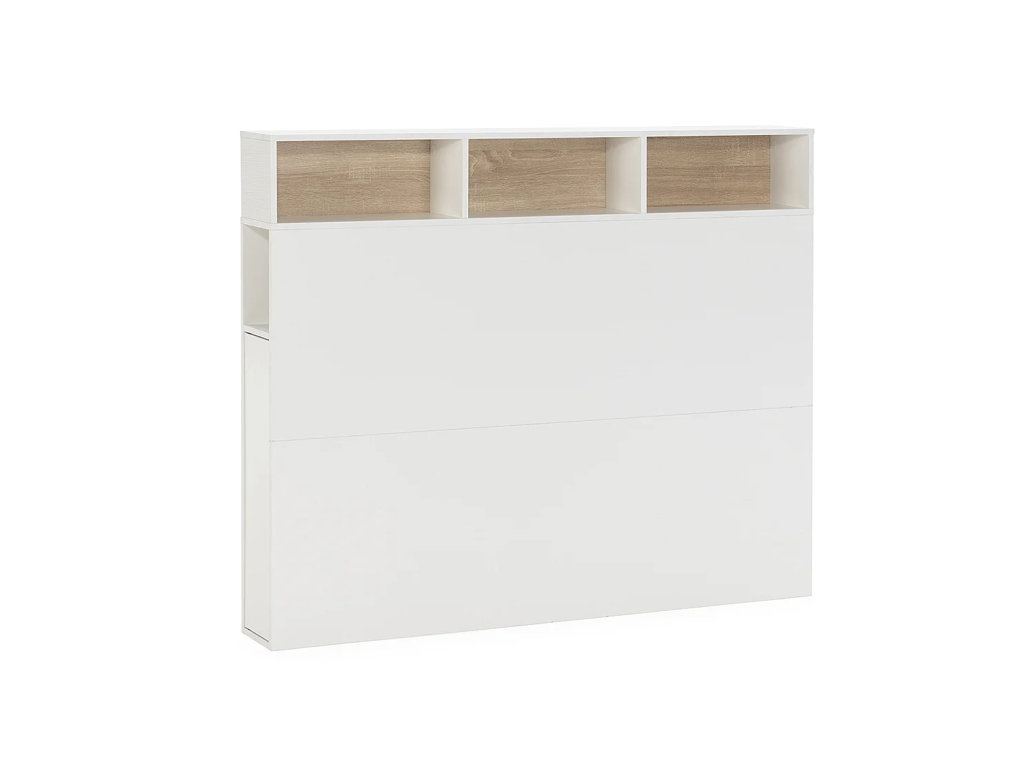 Tête de lit Zeus 95 cm blanc, 2 portes 9 trous