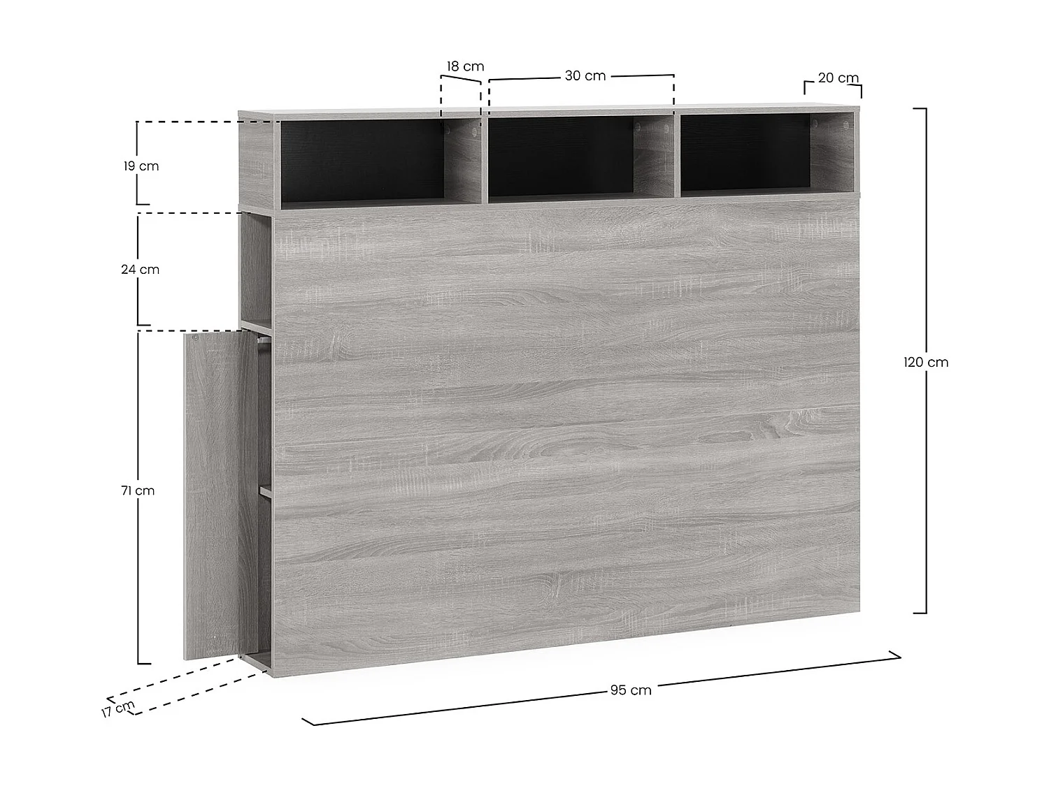 Kopfteil Zeus 95 cm mit Weiß