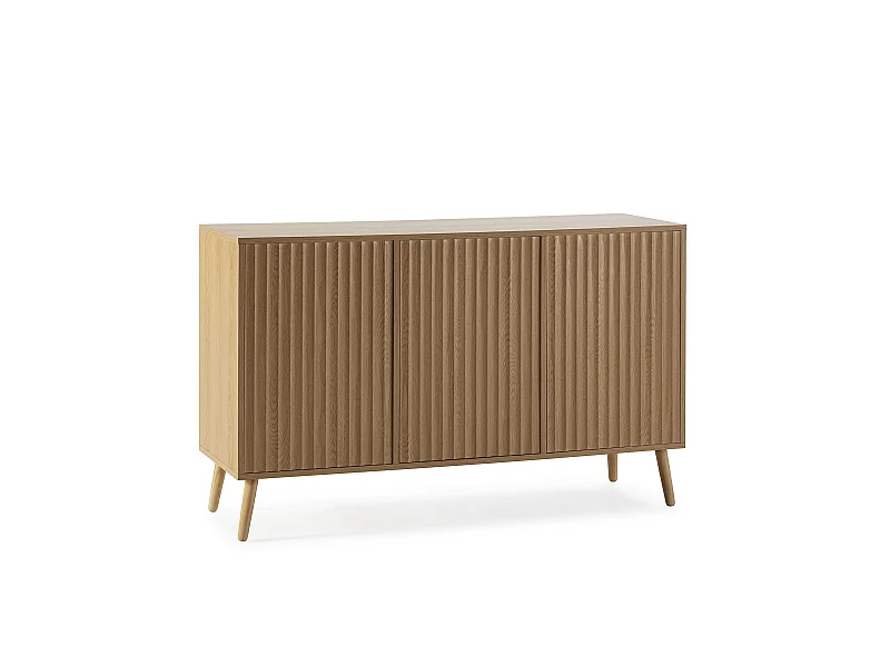 Sideboard Lluvia mit 3 Eichentüren, 120 cm breit