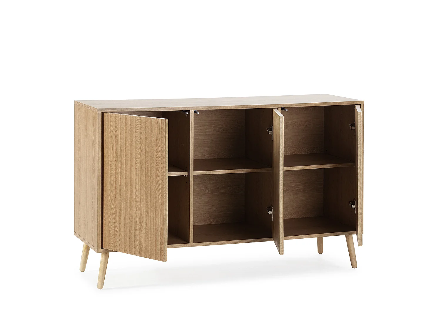Credenza Lluvia 3 ante in rovere, larghezza 120 cm