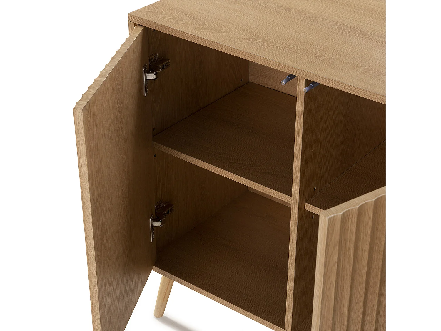 Credenza Lluvia 3 ante in rovere, larghezza 120 cm