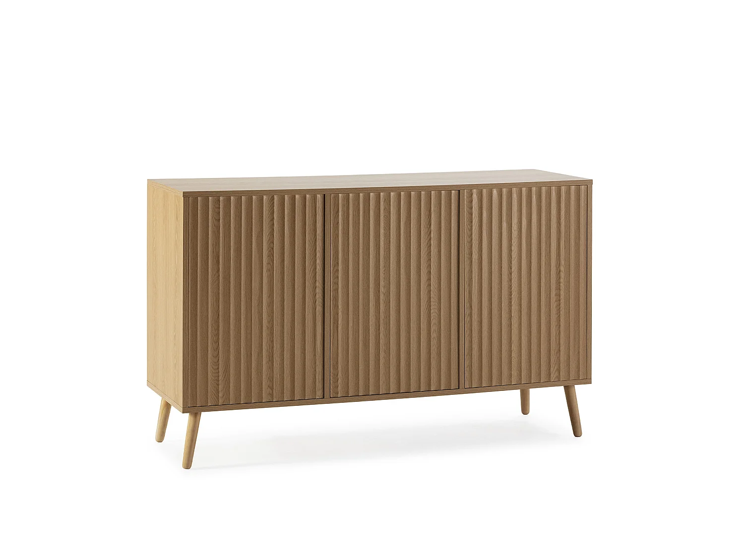 Buffet Lluvia 3 portes en chêne, largeur 120 cm