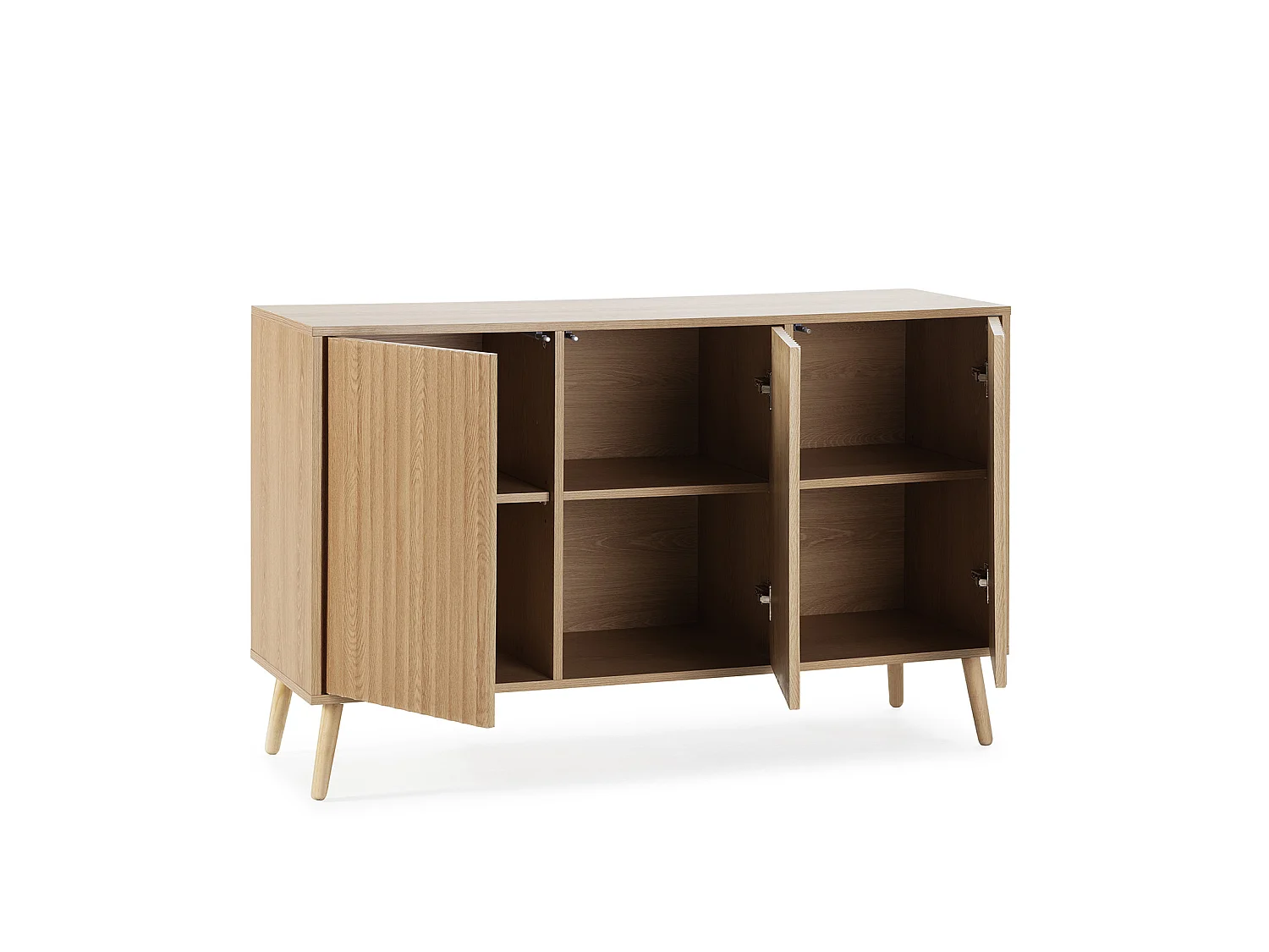 Buffet Lluvia 3 portes en chêne, largeur 120 cm