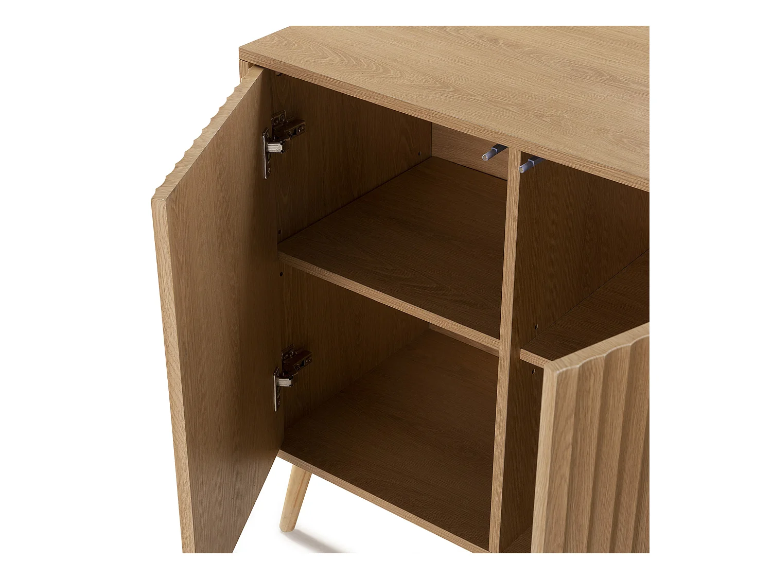 Buffet Lluvia 3 portes en chêne, largeur 120 cm