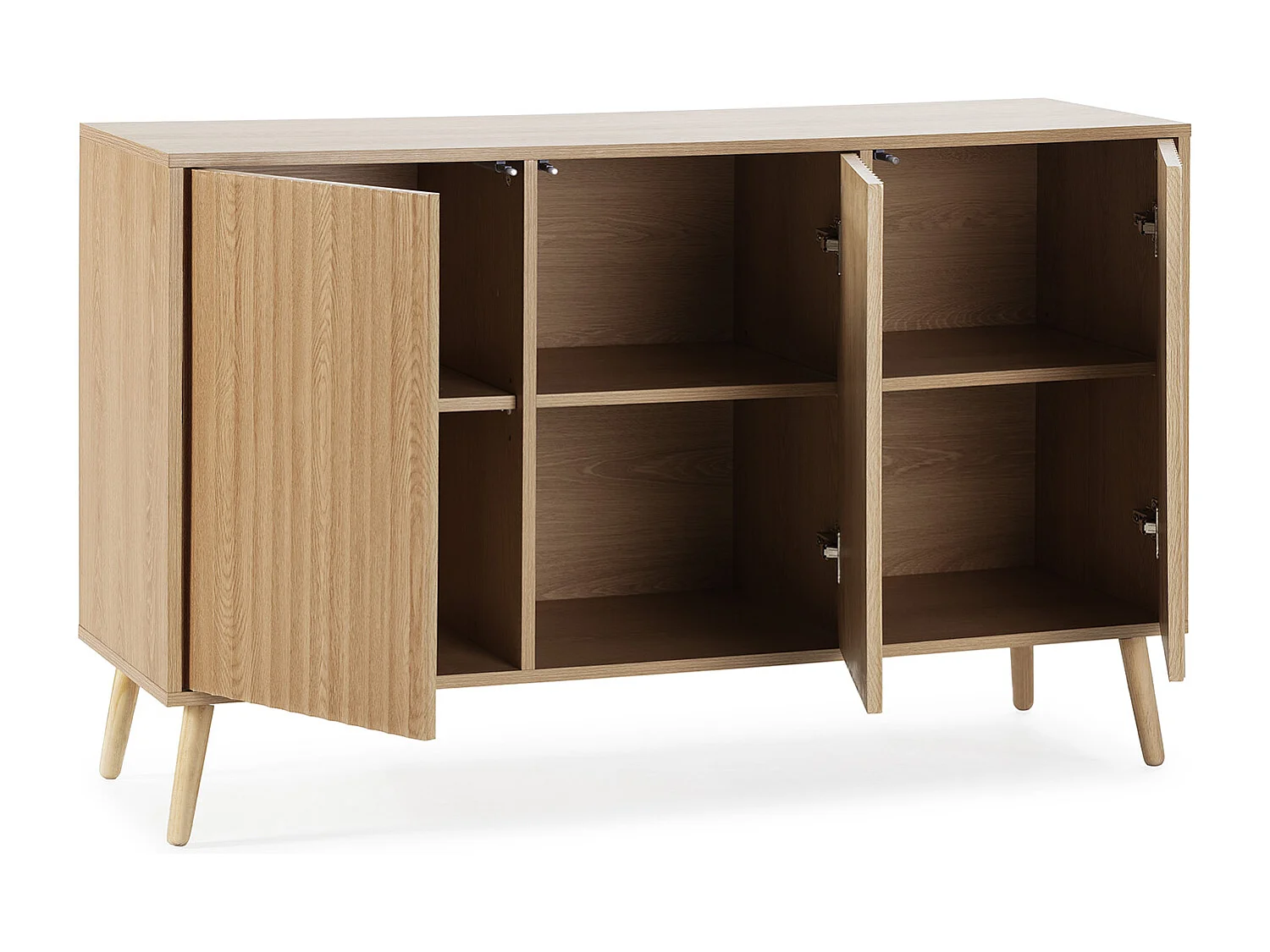Sideboard Lluvia mit 3 Eichentüren, 120 cm breit