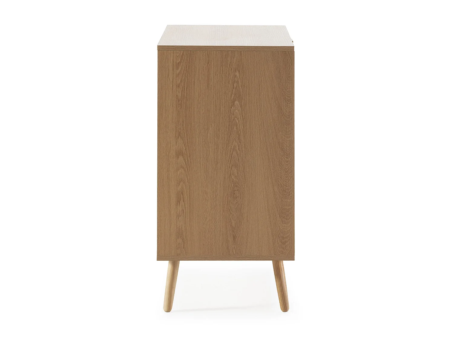 Kommode Kalma 4 Schubladen Schwarz/Eichenfarbe