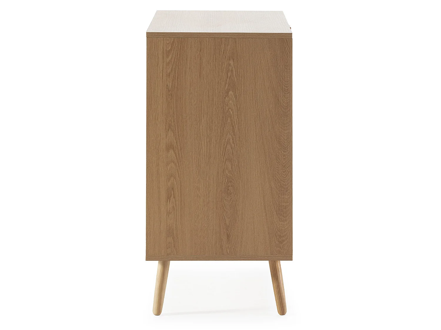 Commode de nuit Lluvi 3 tiroirs coloris chêne, largeur 80 cm