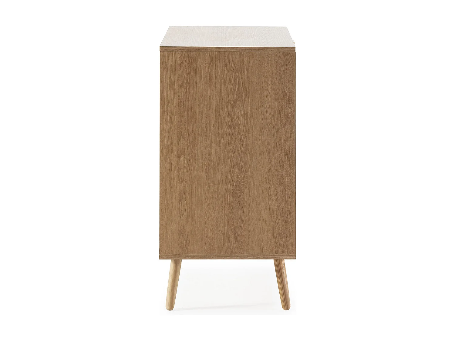 Kommode Kalma 4 Schubladen Schwarz/Eichenfarbe