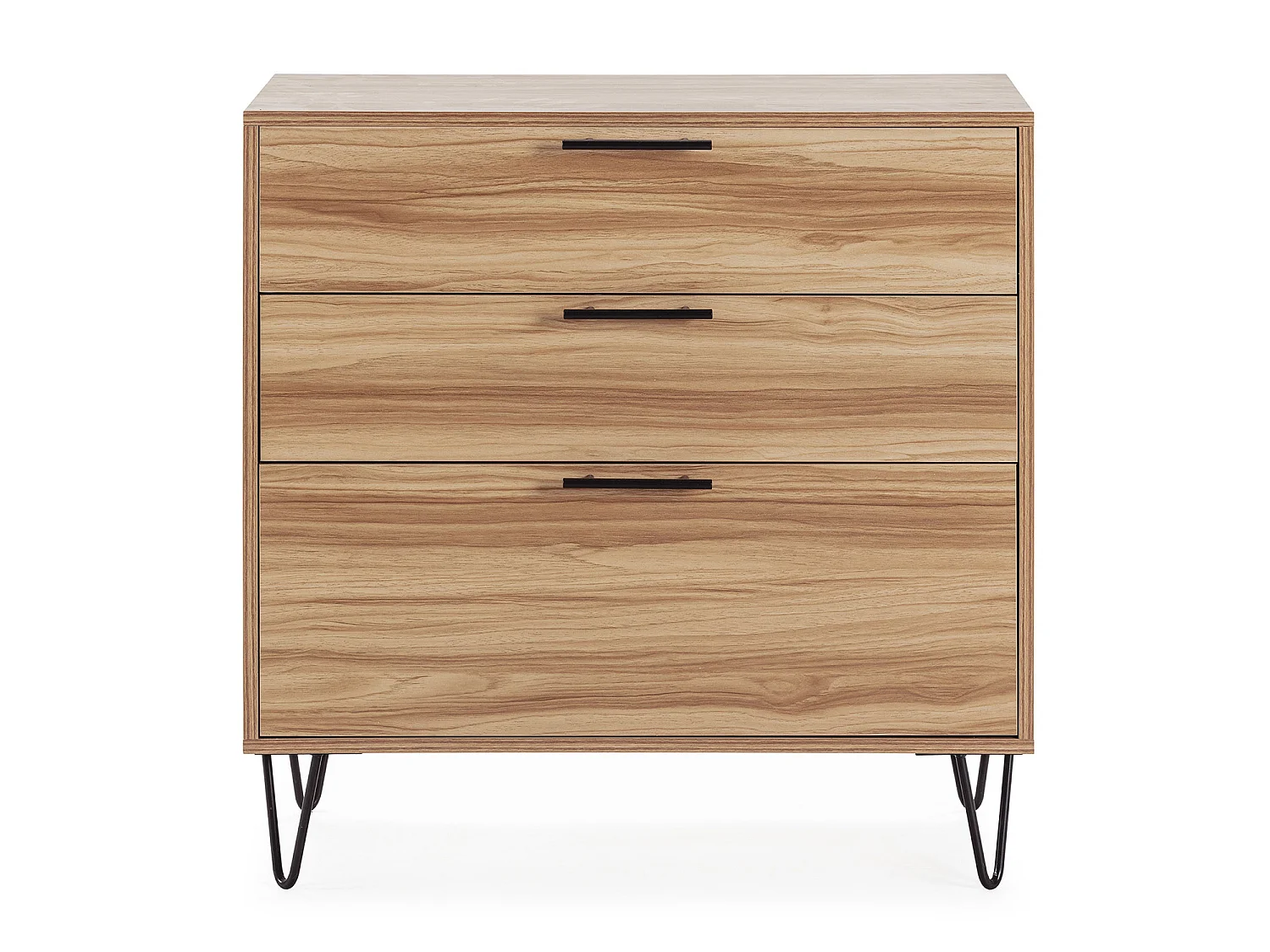 Kommode Lluvia 3 Schubladen Eiche Farbe