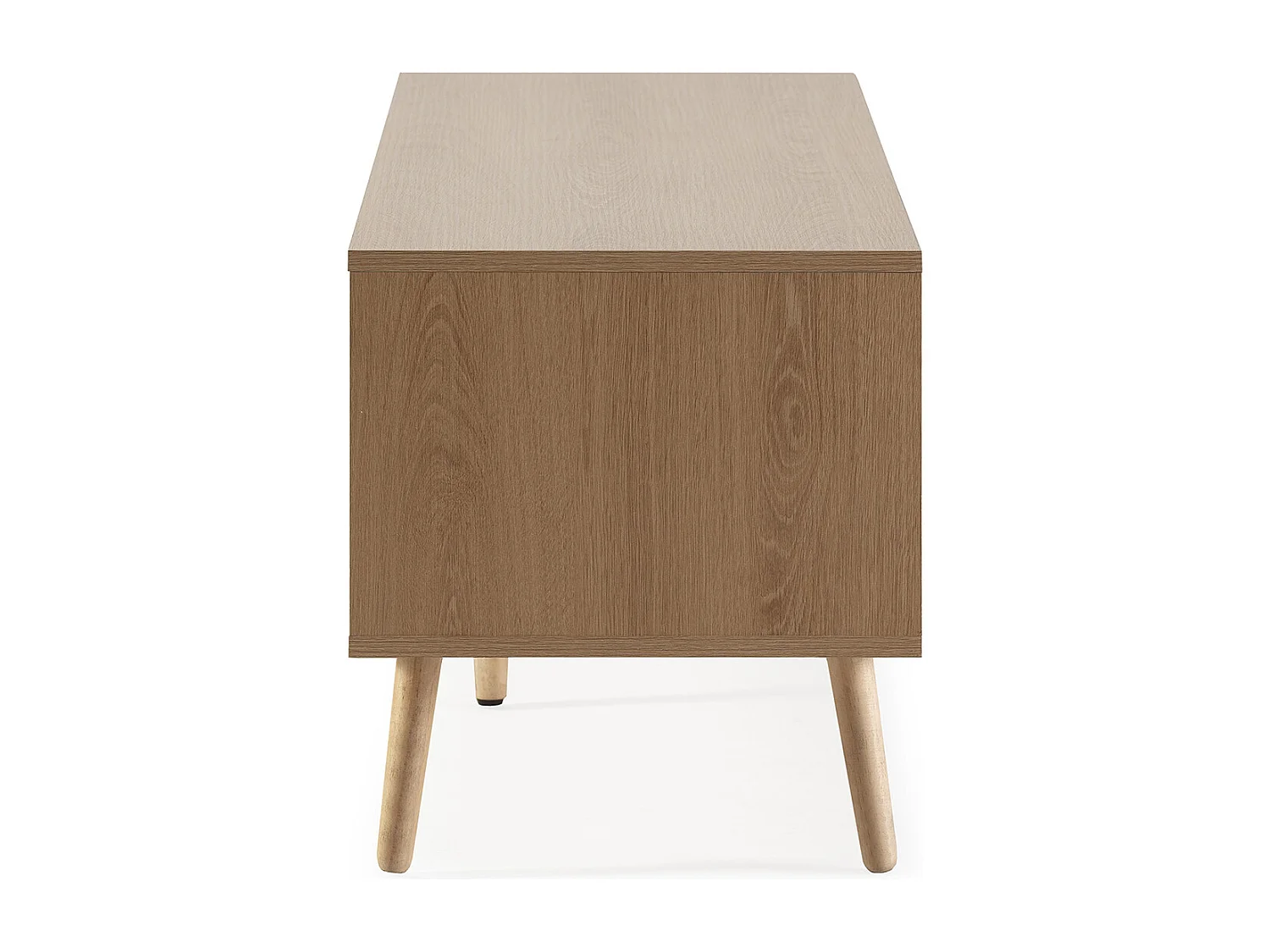 Meuble TV Lluvia 3 portes chêne, longueur 130 cm