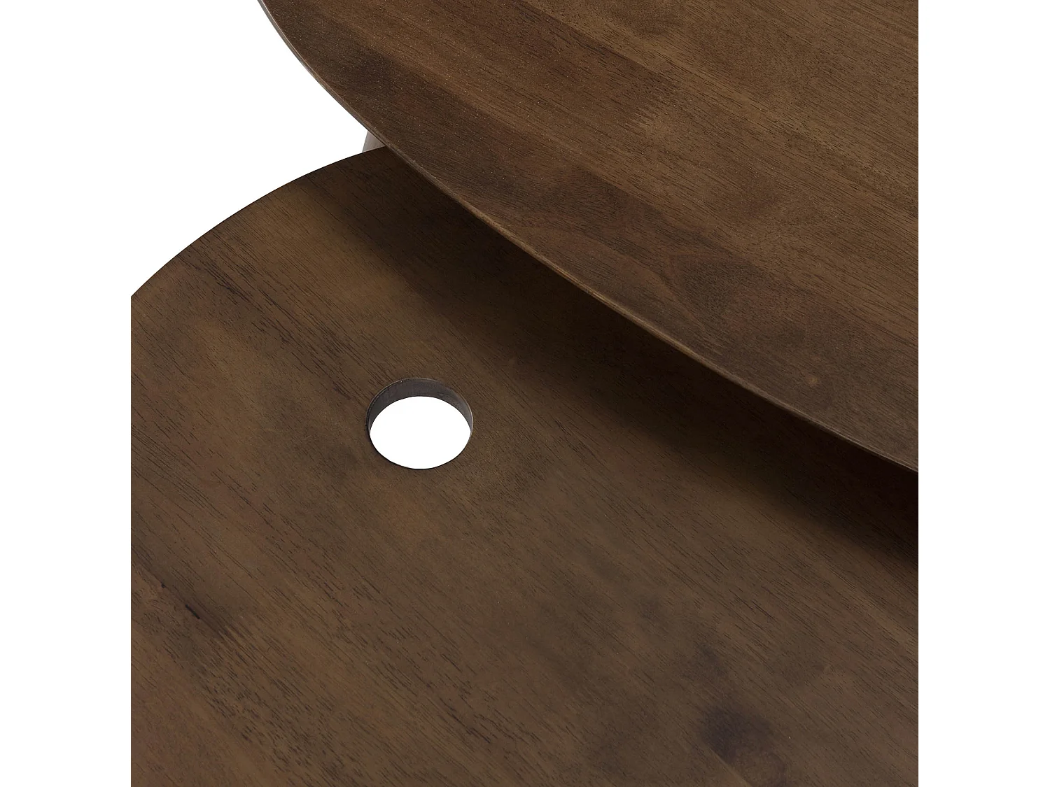 Speltafel Eclipse in walnootkleur, massief hout.