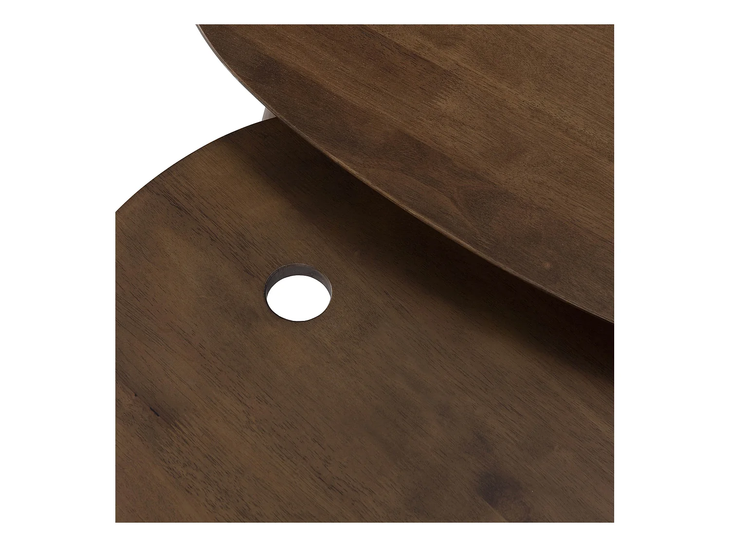 Set de 2 tables basses Eclipse couleur noyer, bois massif