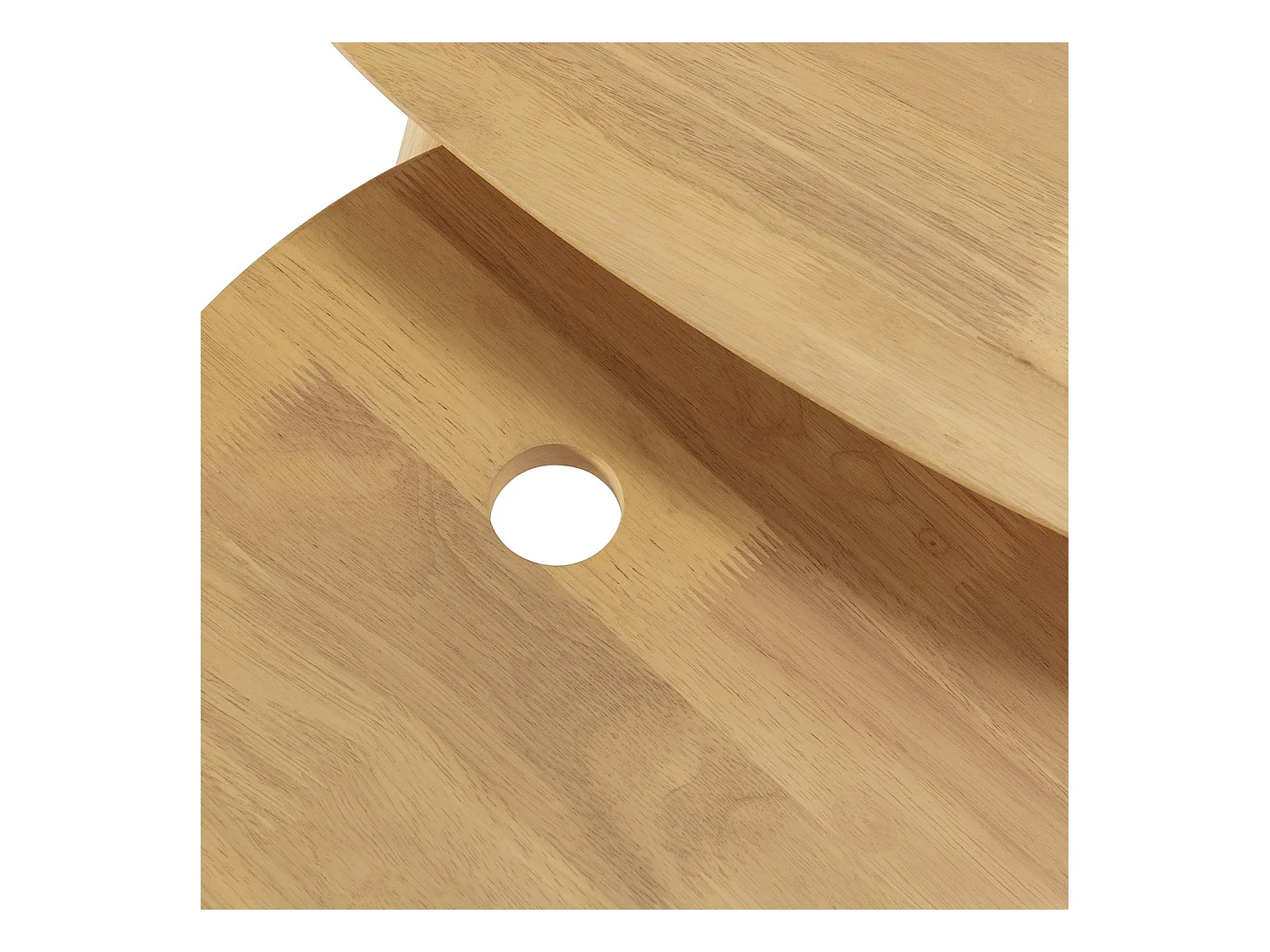 Set de 2 tables basses Eclipse couleur chêne, bois massif