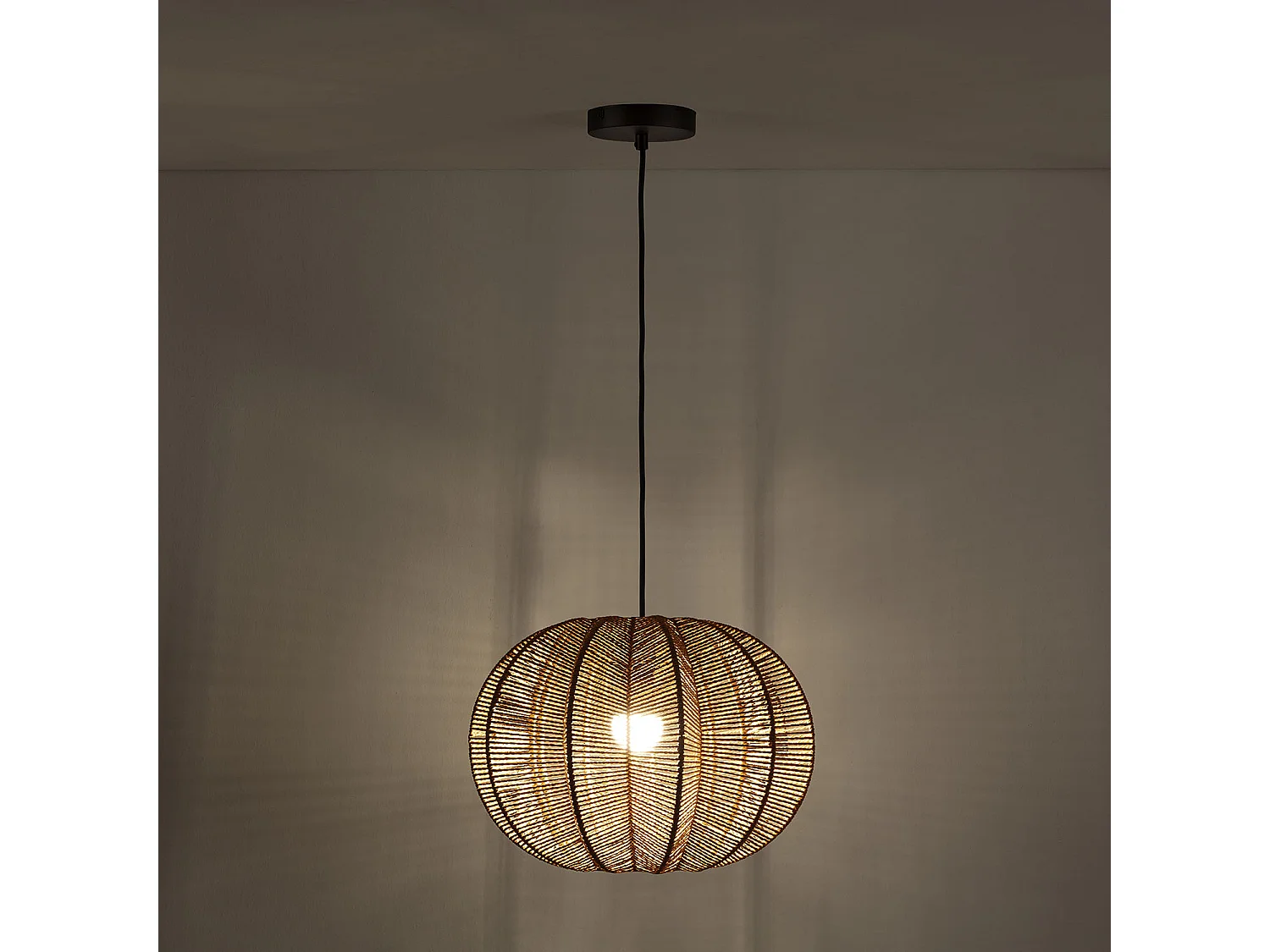 Suspension Kairi en papier tissé, diamètre 42 cm