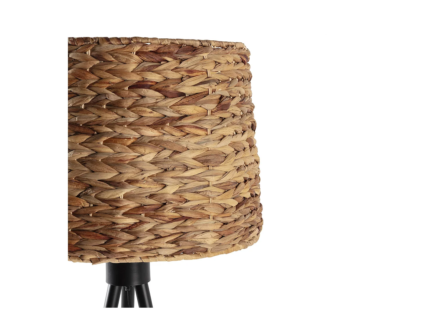 Staande lamp Kiomi van zeewier en metaal, hoogte 144 cm