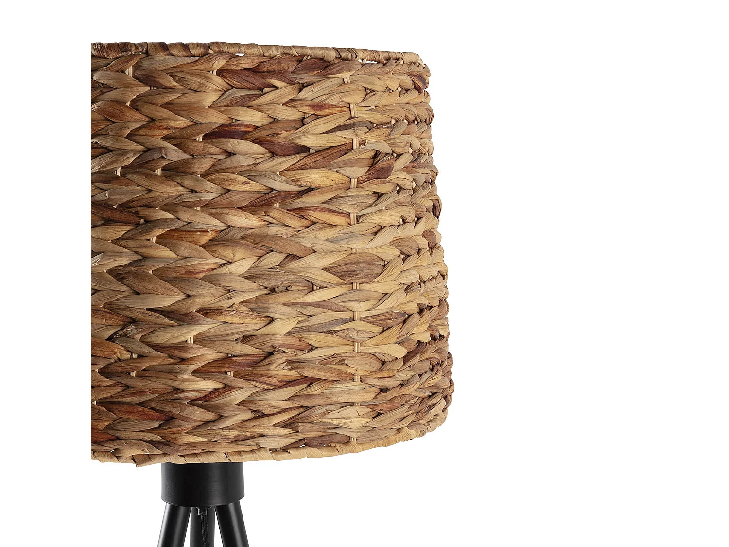 Lampadaire Kiomi en jonc de mer et métal, hauteur 144 cm