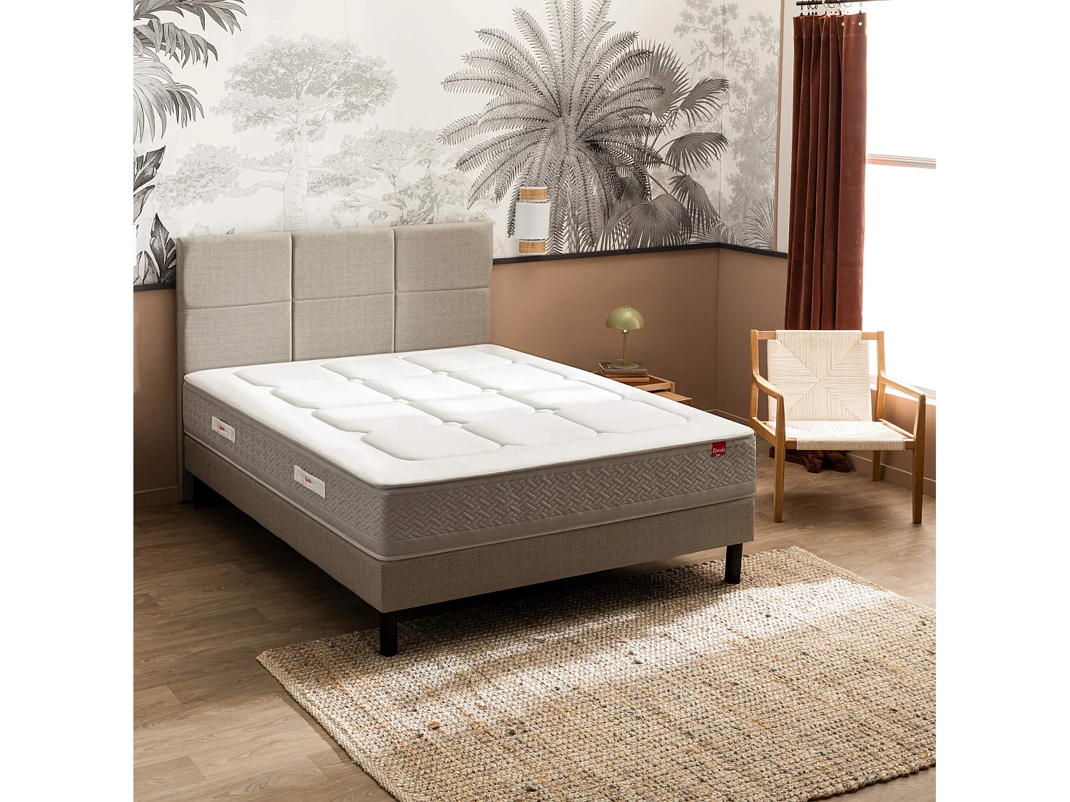 Matelas Epeda ressorts ensachés, mémoire de forme et laine L’Escapade 120x190