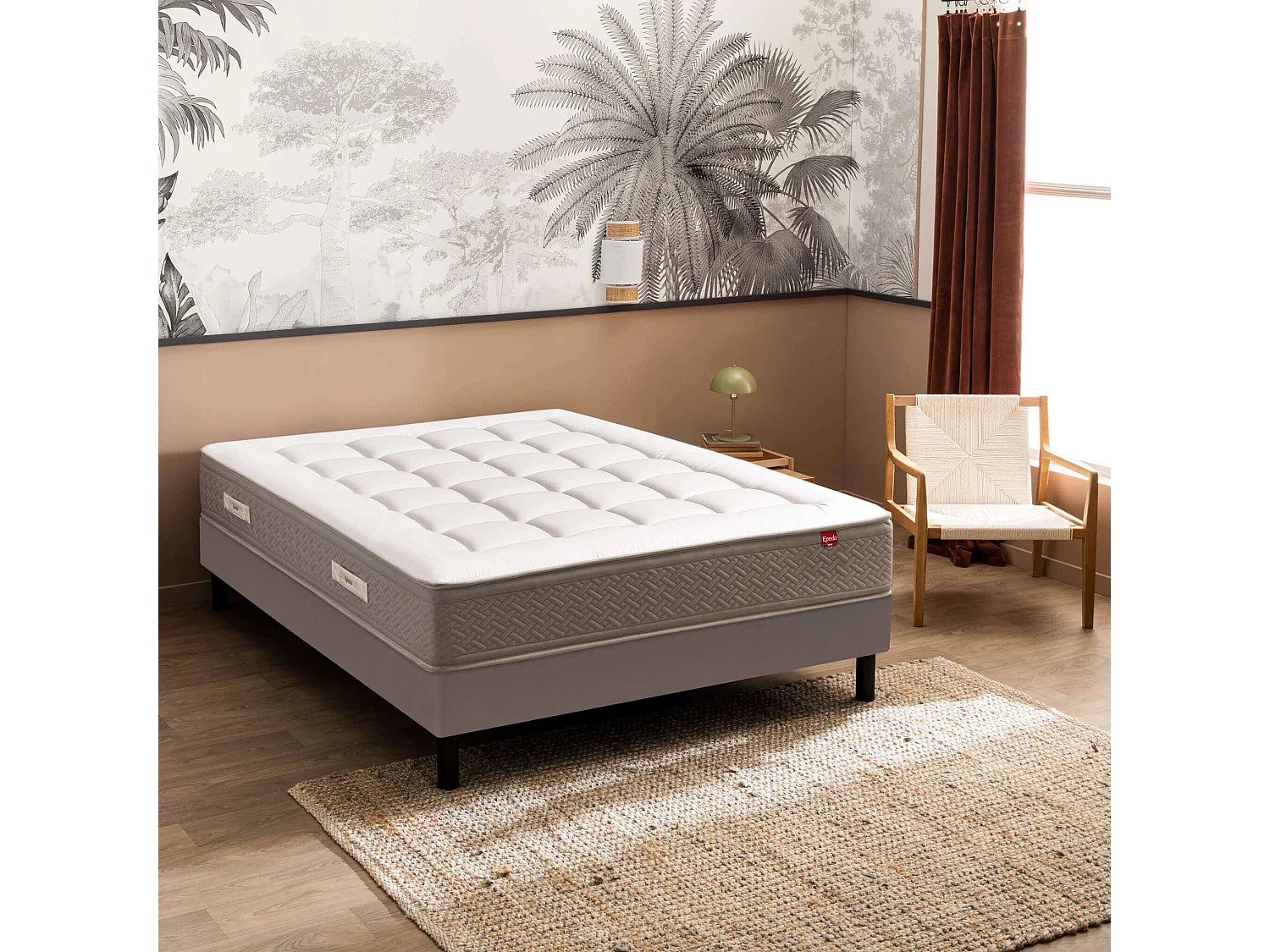 Matelas capitonné Epeda ressorts ensachés, cachemire et soie Le Majestueux 160x190
