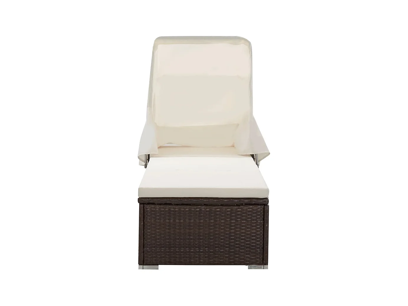 Transat chaise longue bain résine marron 195 x 60 x 110 cm 02_0012274