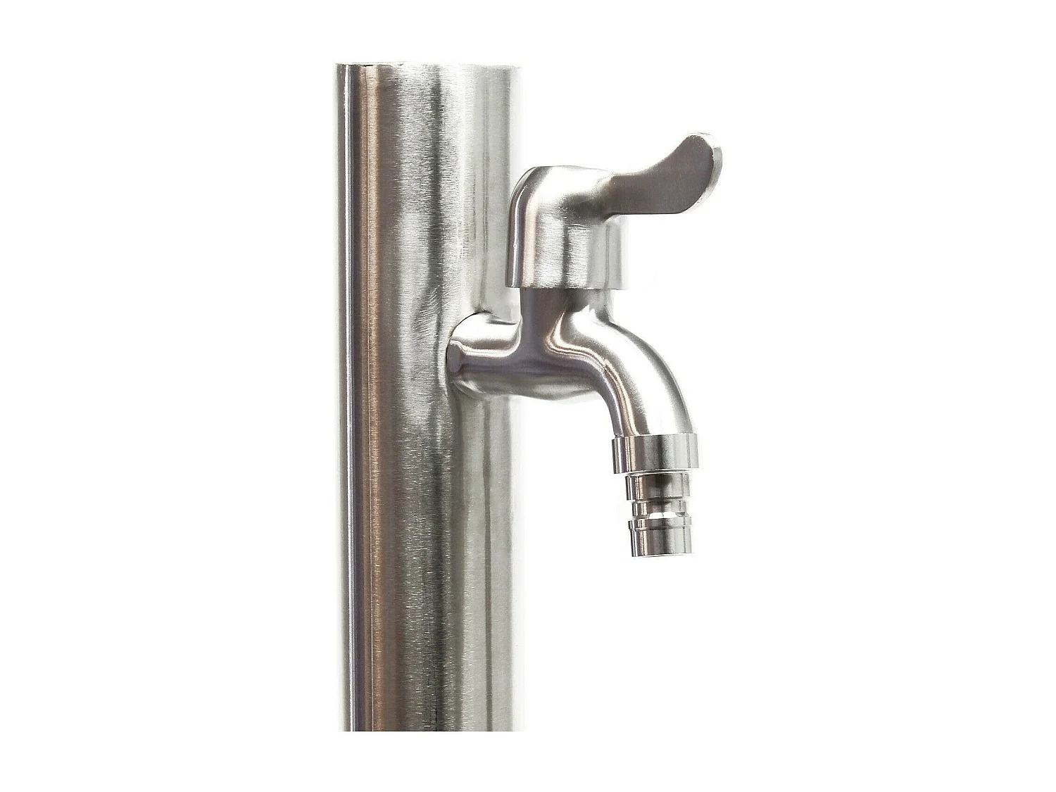 Colonna d'acqua 95,5 cm punto acqua distributore d'acqua da giardino rotondo in acciaio fine 16_0002383