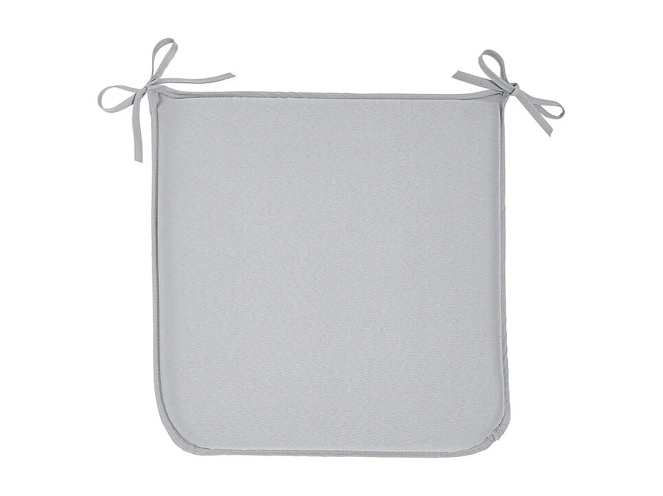 Coussin de chaise en tissu 100% polyester et rempli d'une base en mousse. Acier