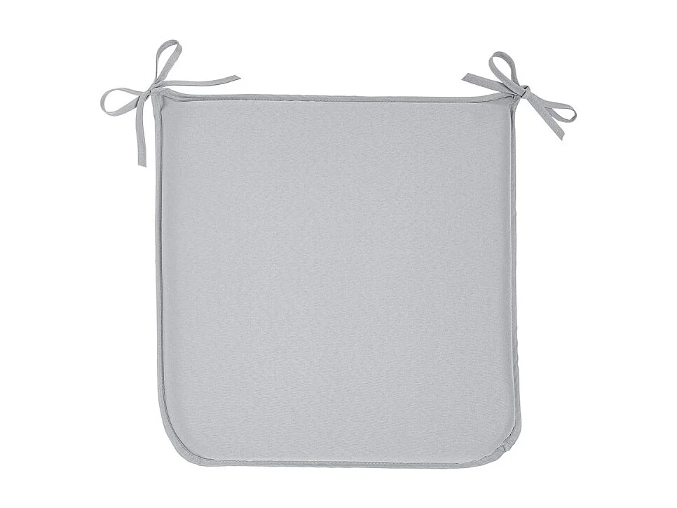 Coussin de chaise en tissu 100% polyester et rempli d'une base en mousse. Acier