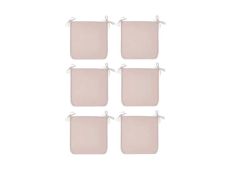 Coussin de chaise en tissu 100% polyester et rempli d'une base en mousse. Rose