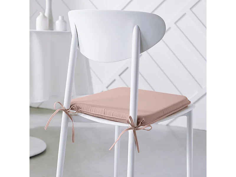 Cuscino per sedia in tessuto 100% poliestere e imbottito con base in schiuma. Rosa