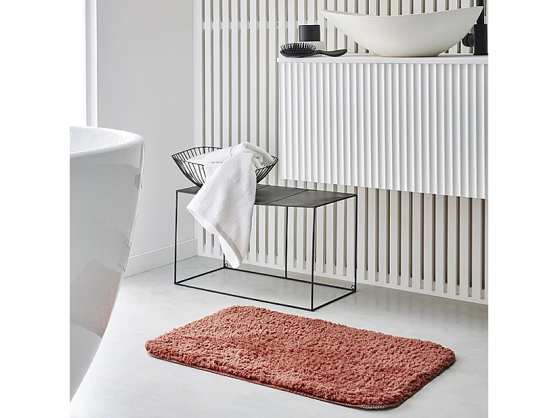 100% polyester getufte pool design badmat, 1400 gram m2. Terracotta