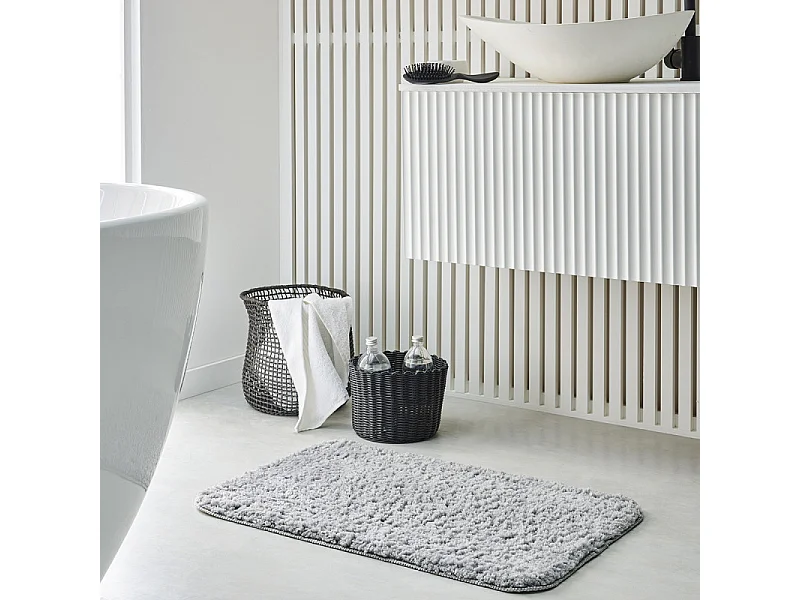 100% polyester getufte pool design badmat, 1400 gram m2. Staal