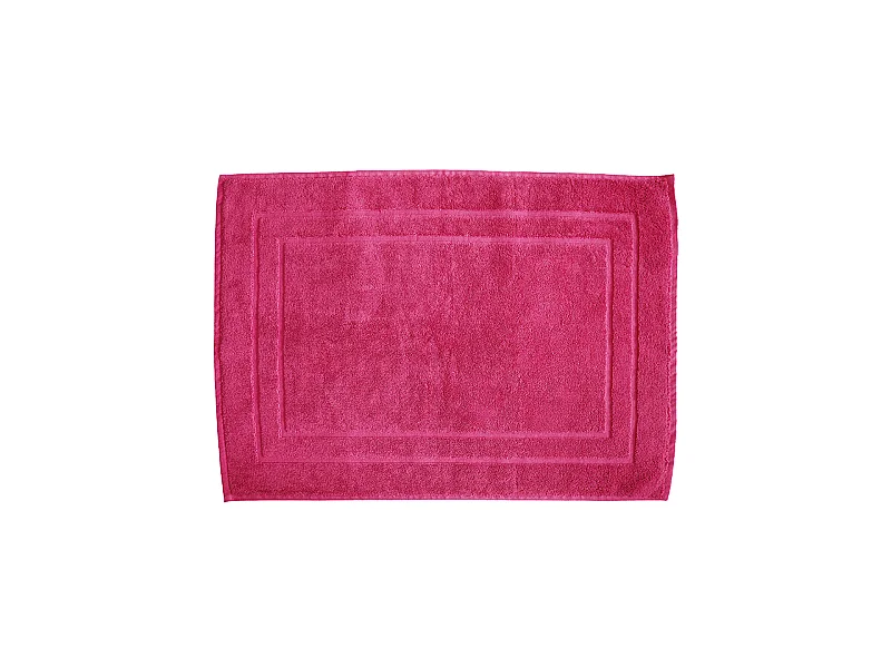 Tapis de bain éponge 100% coton 800 grammes m2. Framboise