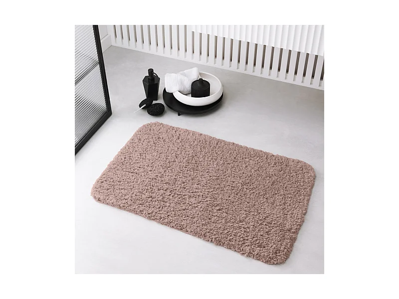 100% polyester getufte pool design badmat, 1400 gram m2. Roze