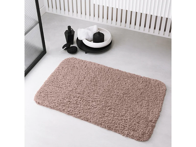 100% polyester getufte pool design badmat, 1400 gram m2. Roze