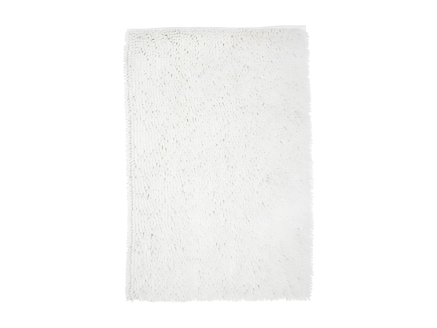 Alfombra de baño 100% poliéster diseño rulos, 1700 gramos m2 Blanco