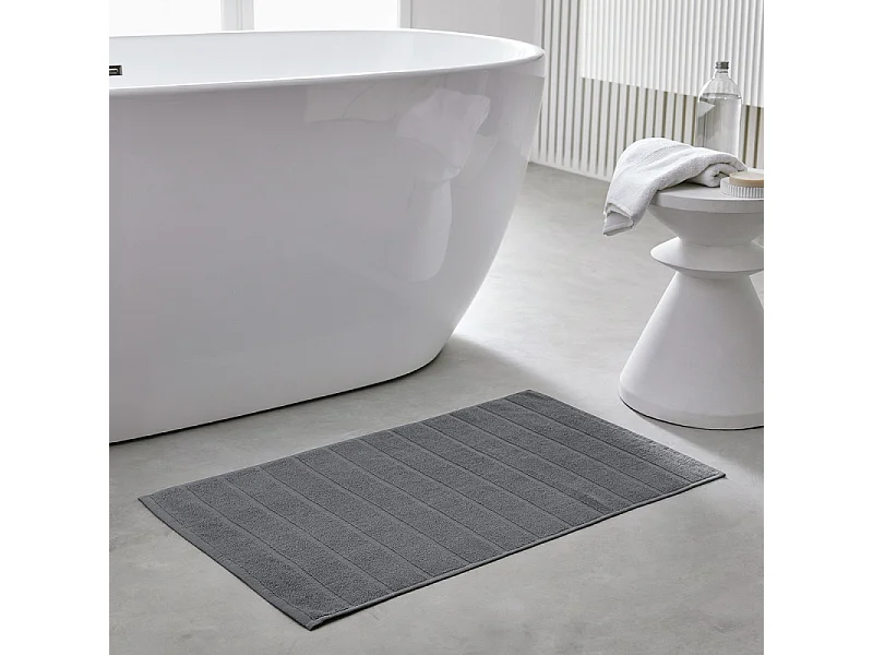 Alfombra de baño 100% algodón, 700 gramos m2.Acero