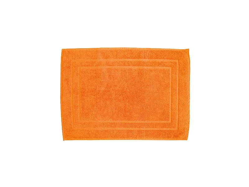 Tapis de bain éponge 100% coton 800 grammes m2. mandarine