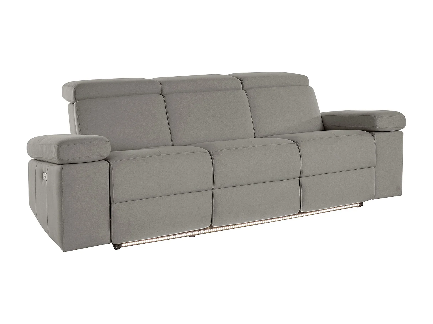 Rayland | Fauteuil relax 3 places électrique en tissu Sunday gris