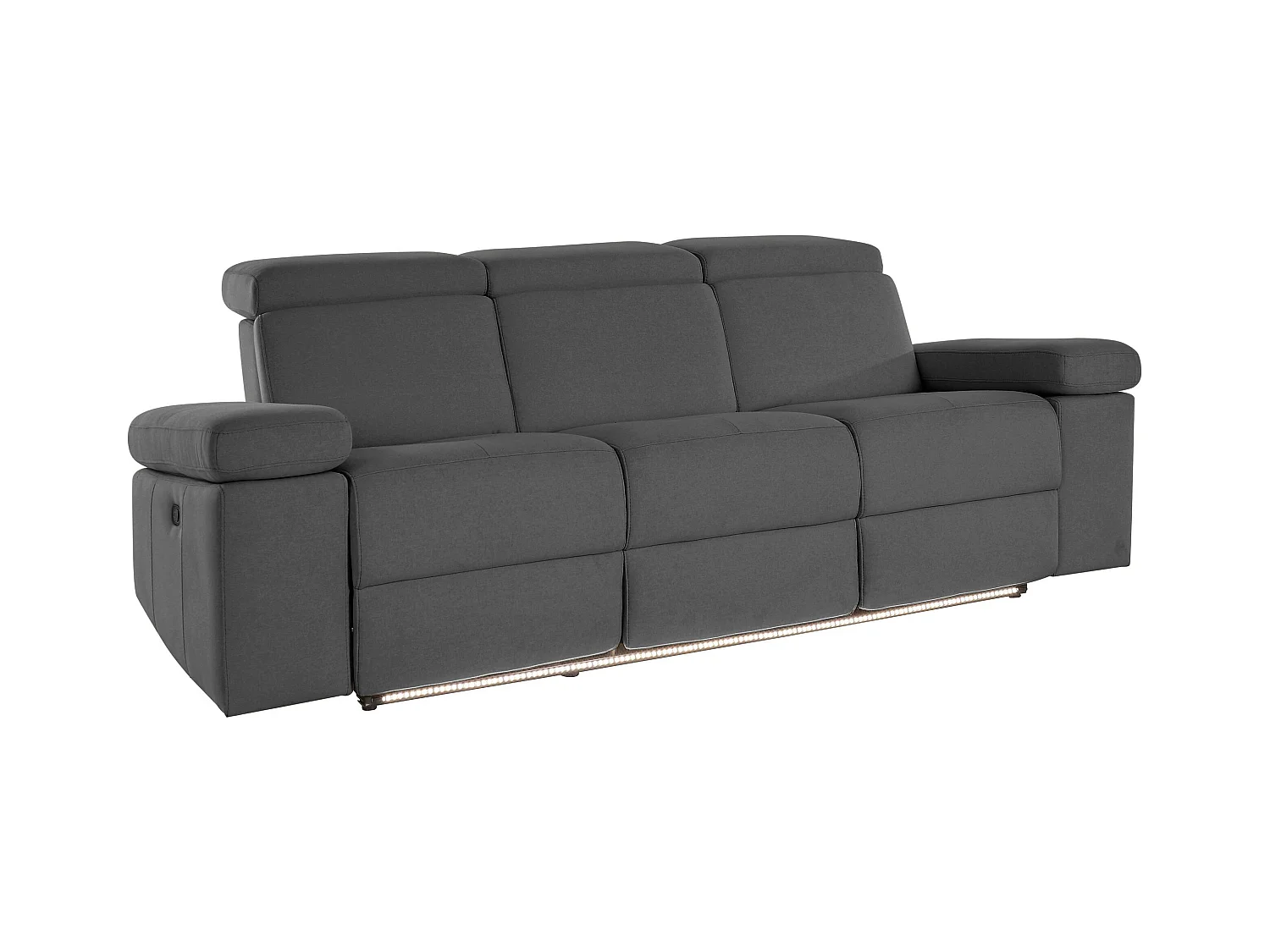 Rayland | Fauteuil relax 3 places électrique en tissu Sunday anthracite