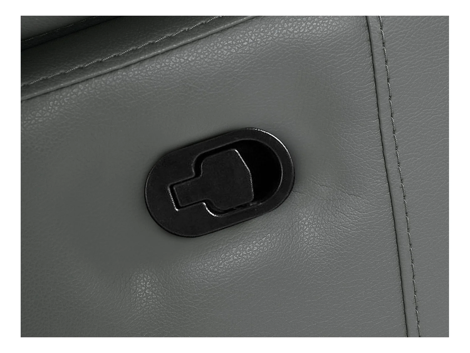 Rayland | Fauteuil inclinable 2 places électrique en cuir et PU gris