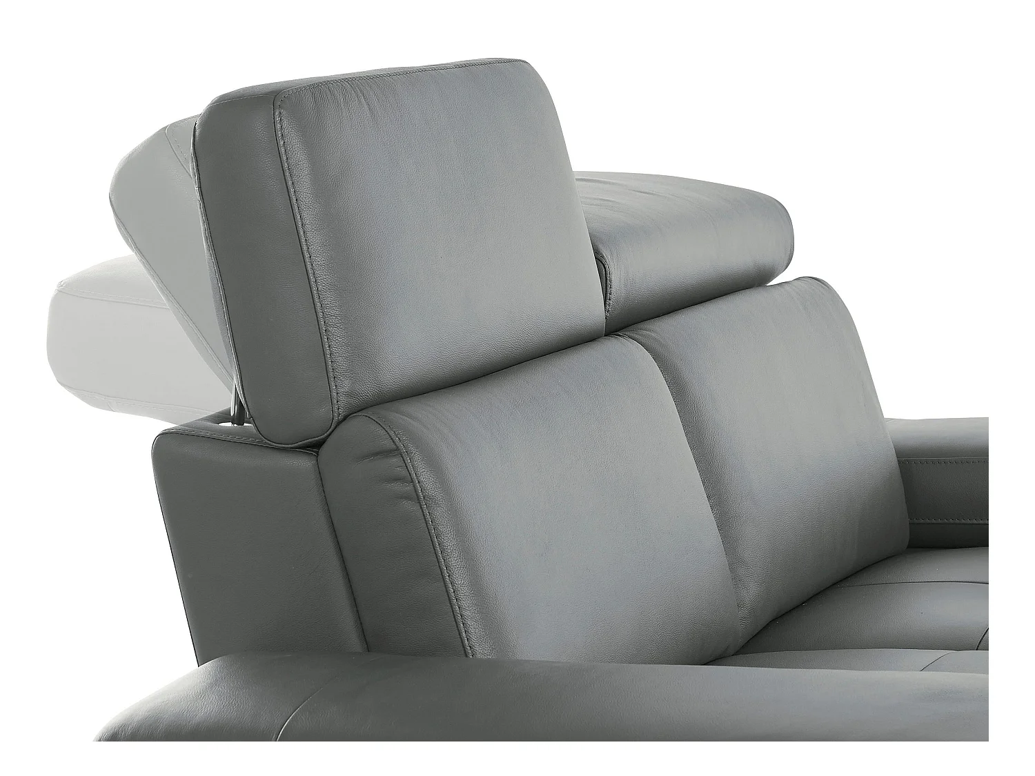 Rayland | Fauteuil inclinable 2 places électrique en cuir et PU gris